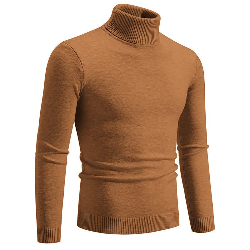 Pull Col Montant en Coton pour Homme - Caramel