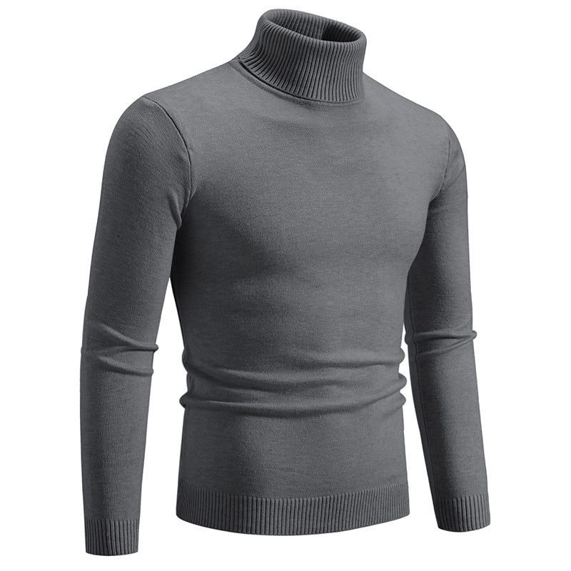 Pull Col Montant en Coton pour Homme - Gris foncé