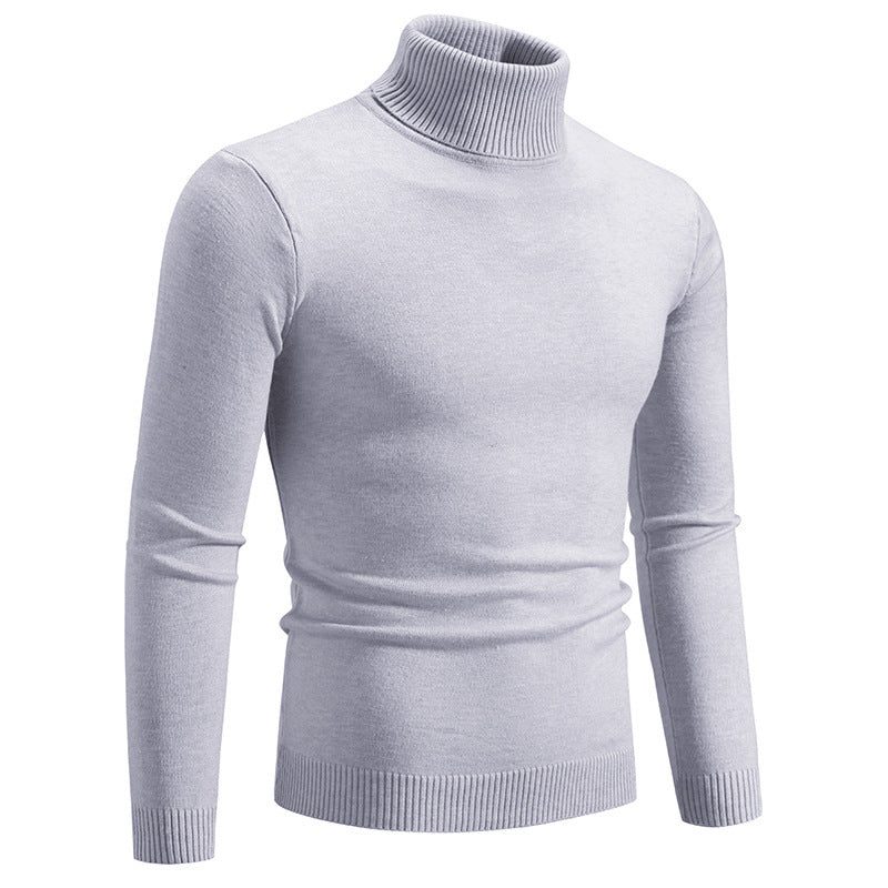 Pull Col Montant en Coton pour Homme - Gris