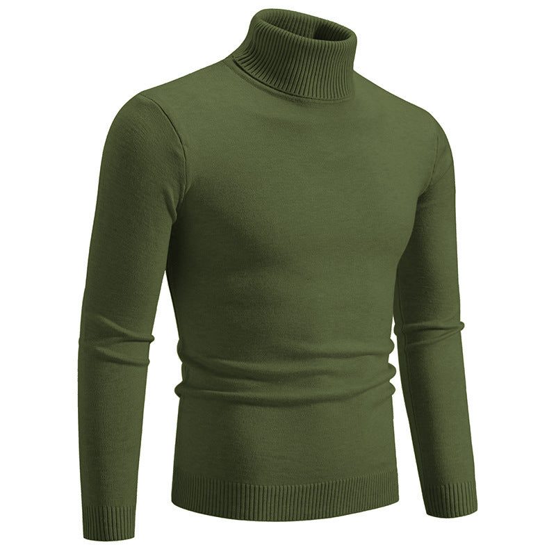 Pull Col Montant en Coton pour Homme - Vert