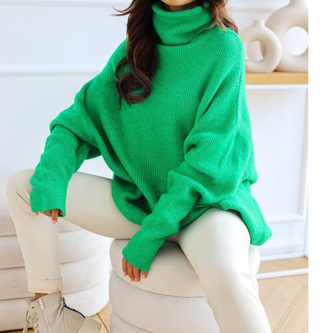 Pull à Col Montant Oversize pour Femme - Style 9