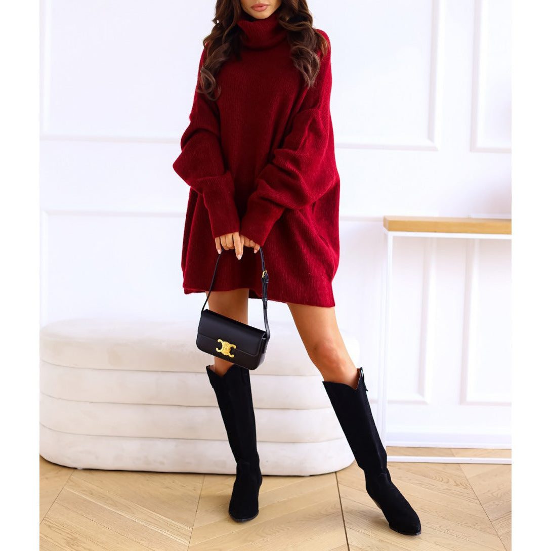 Pull à Col Montant Oversize pour Femme - Style 11