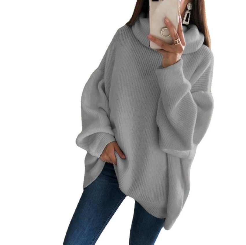 Pull à Col Montant Oversize pour Femme
