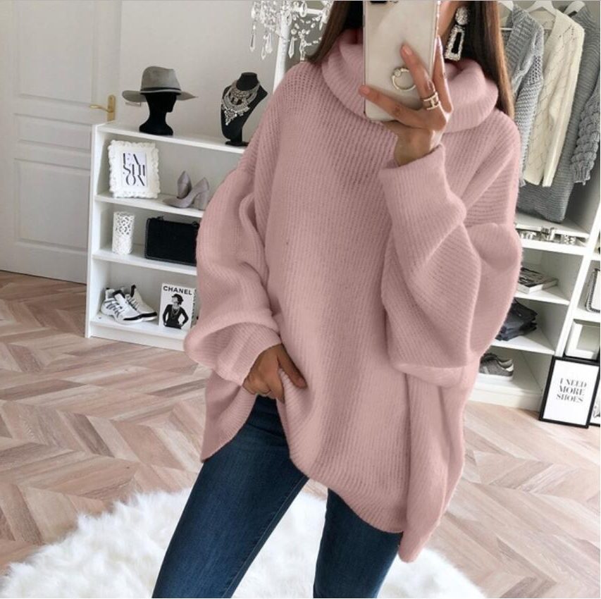 Pull à Col Montant Oversize pour Femme - Style 2