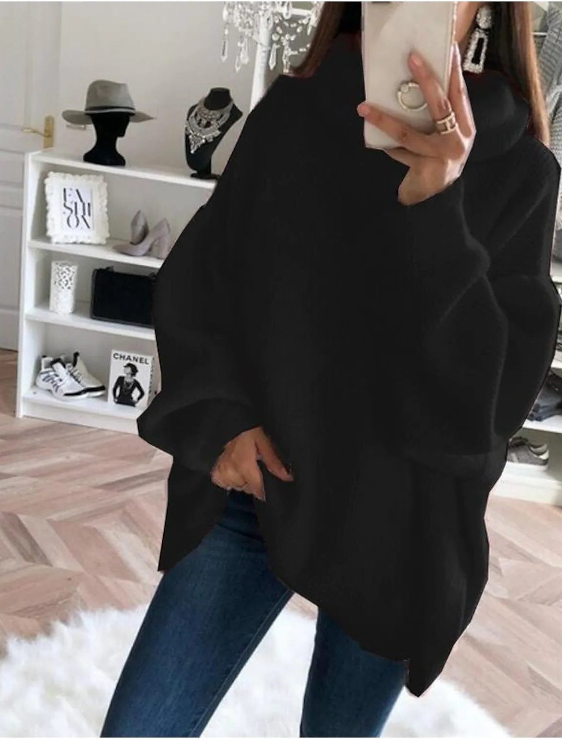 Pull à Col Montant Oversize pour Femme - Style 4