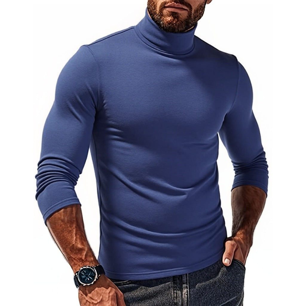 Pull à Col Montant pour Homme - Bleu foncé