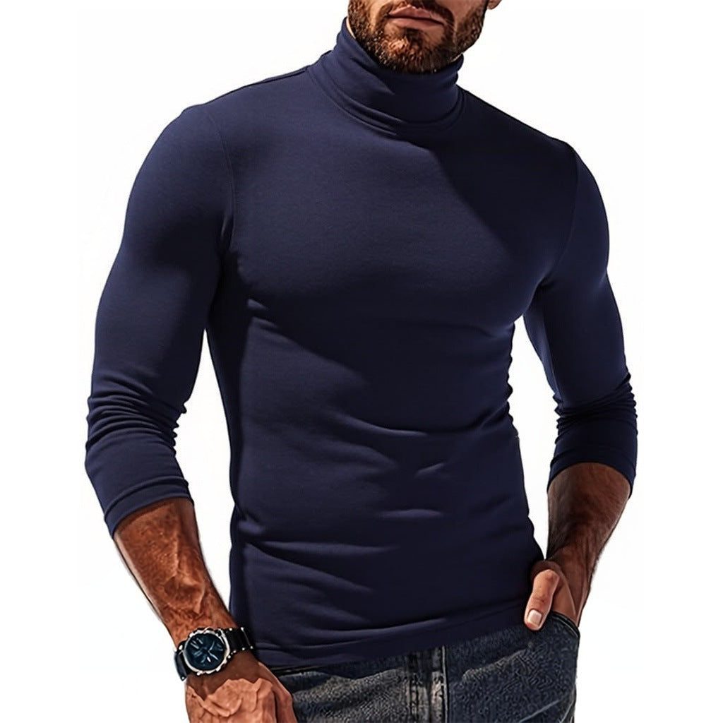 Pull à Col Montant pour Homme - Bleu marine