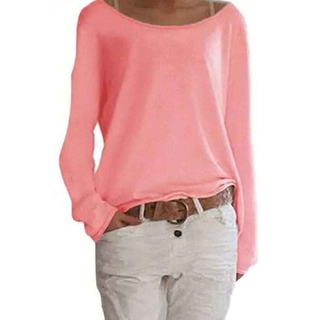 Pull à Manches Longues Col Rond pour Femme
