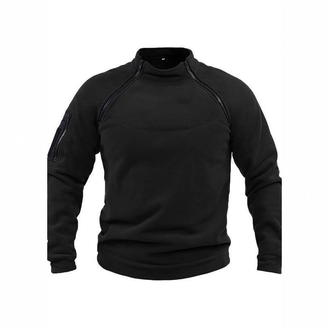 Pull Polaire Col Montant avec Poches pour Homme - View 2