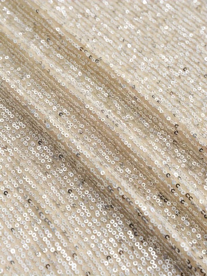 Robe Courte à Paillettes Épaules Dénudées pour Femme - View 2