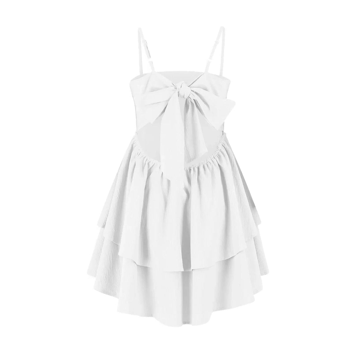 Robe de Cocktail Évasée avec Volants pour Femme - View 5