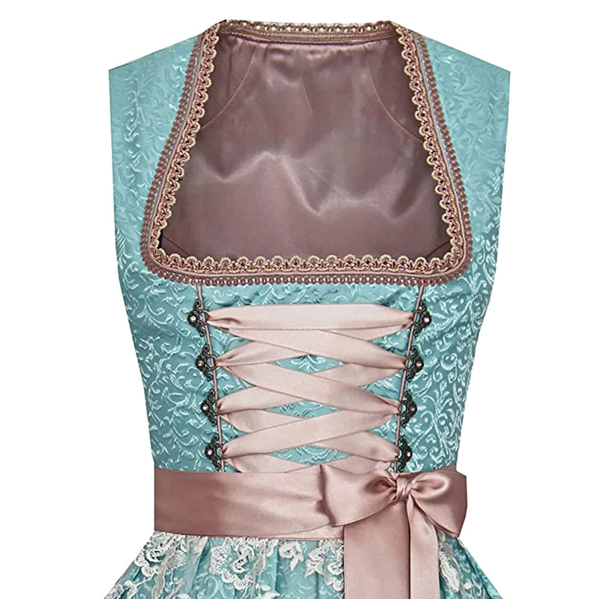 Robe Fleurie Lacée avec Corset pour Femme - View 2