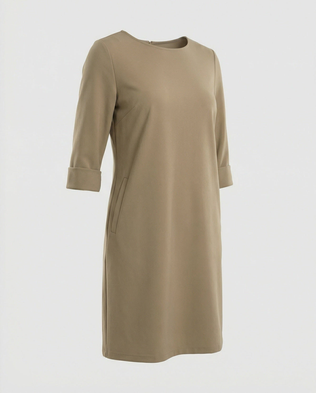 Robe Trapèze avec Manches Trois-Quarts pour Femme