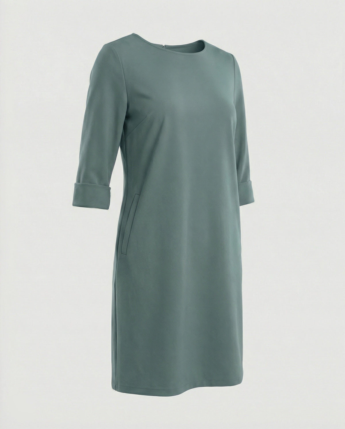 Robe Trapèze avec Manches Trois-Quarts pour Femme