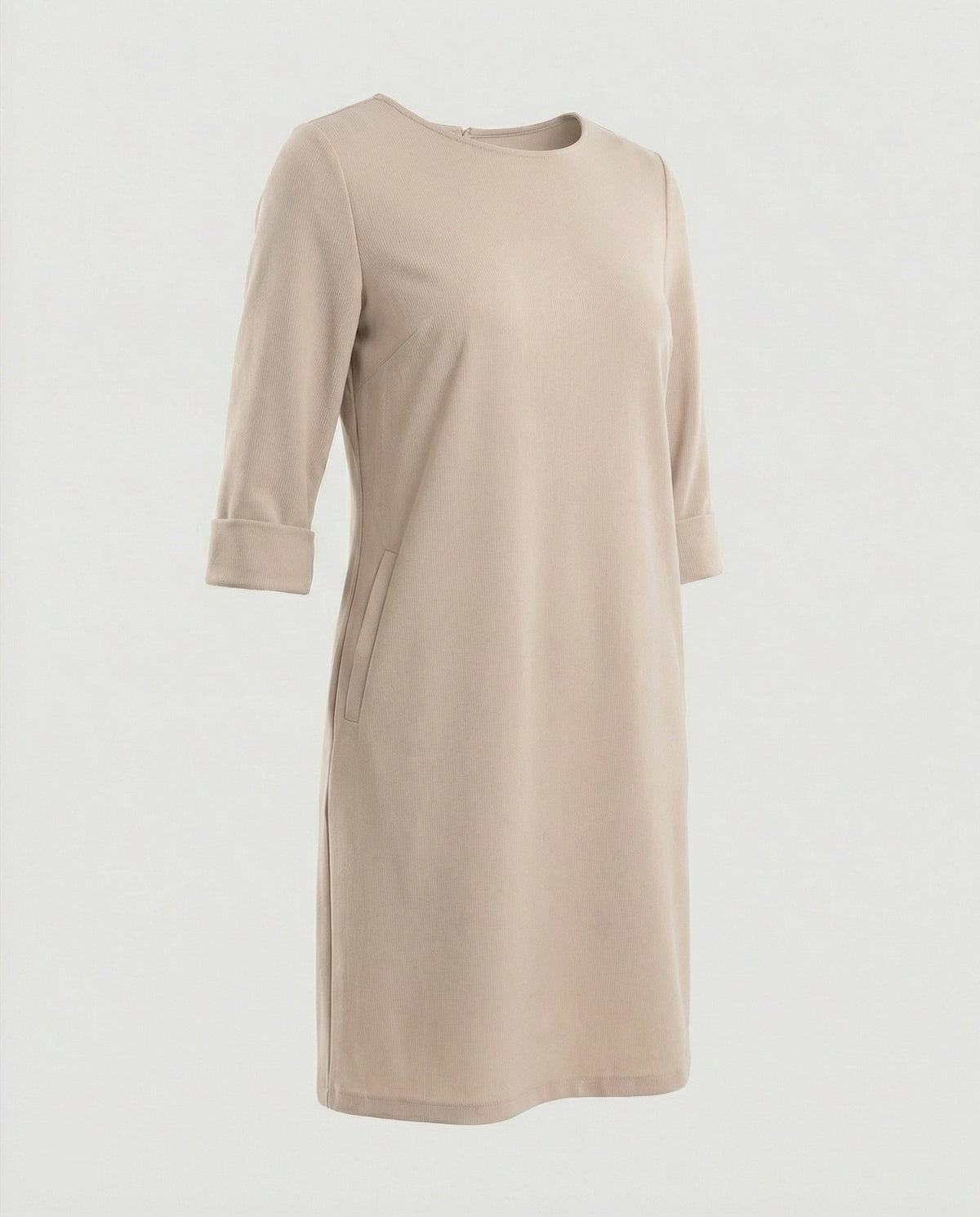 Robe Trapèze avec Manches Trois-Quarts pour Femme