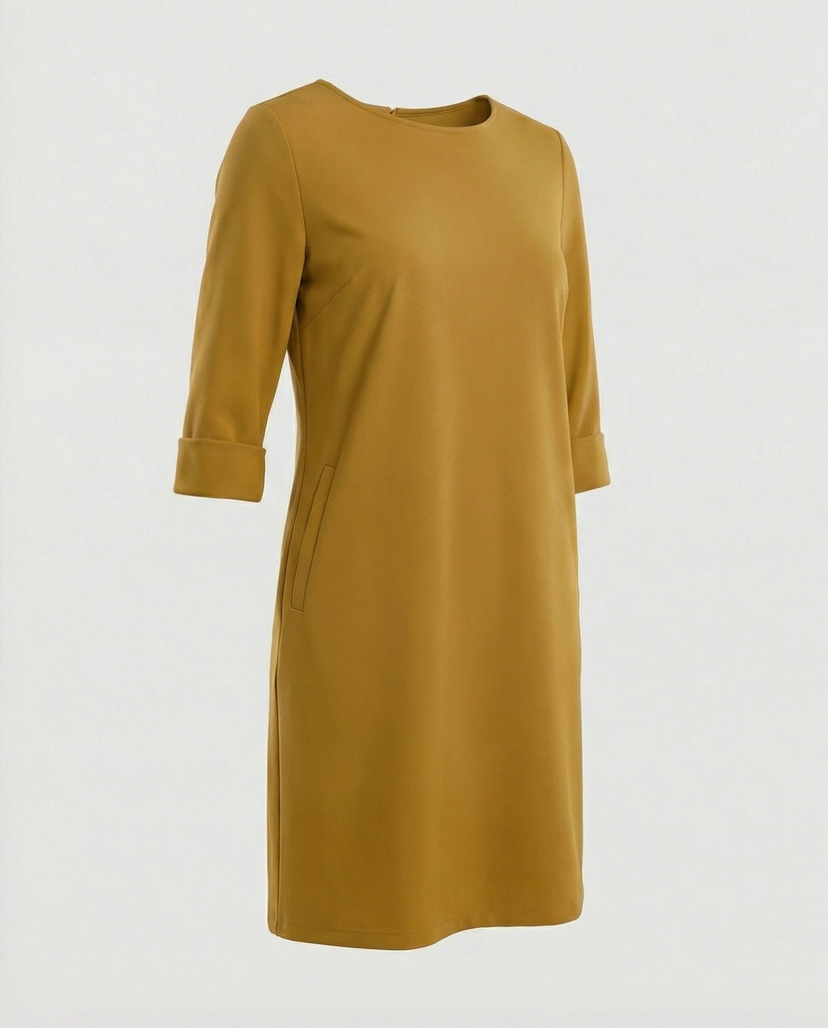 Robe Trapèze avec Manches Trois-Quarts pour Femme