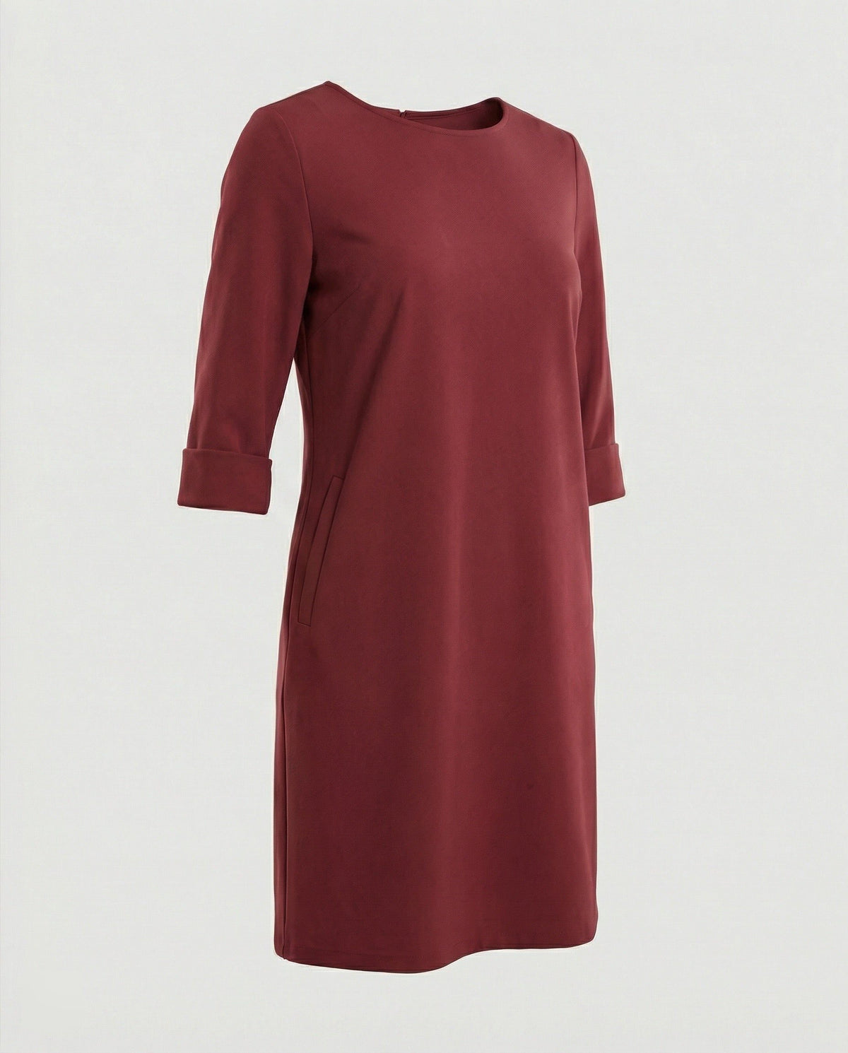 Robe Trapèze avec Manches Trois-Quarts pour Femme