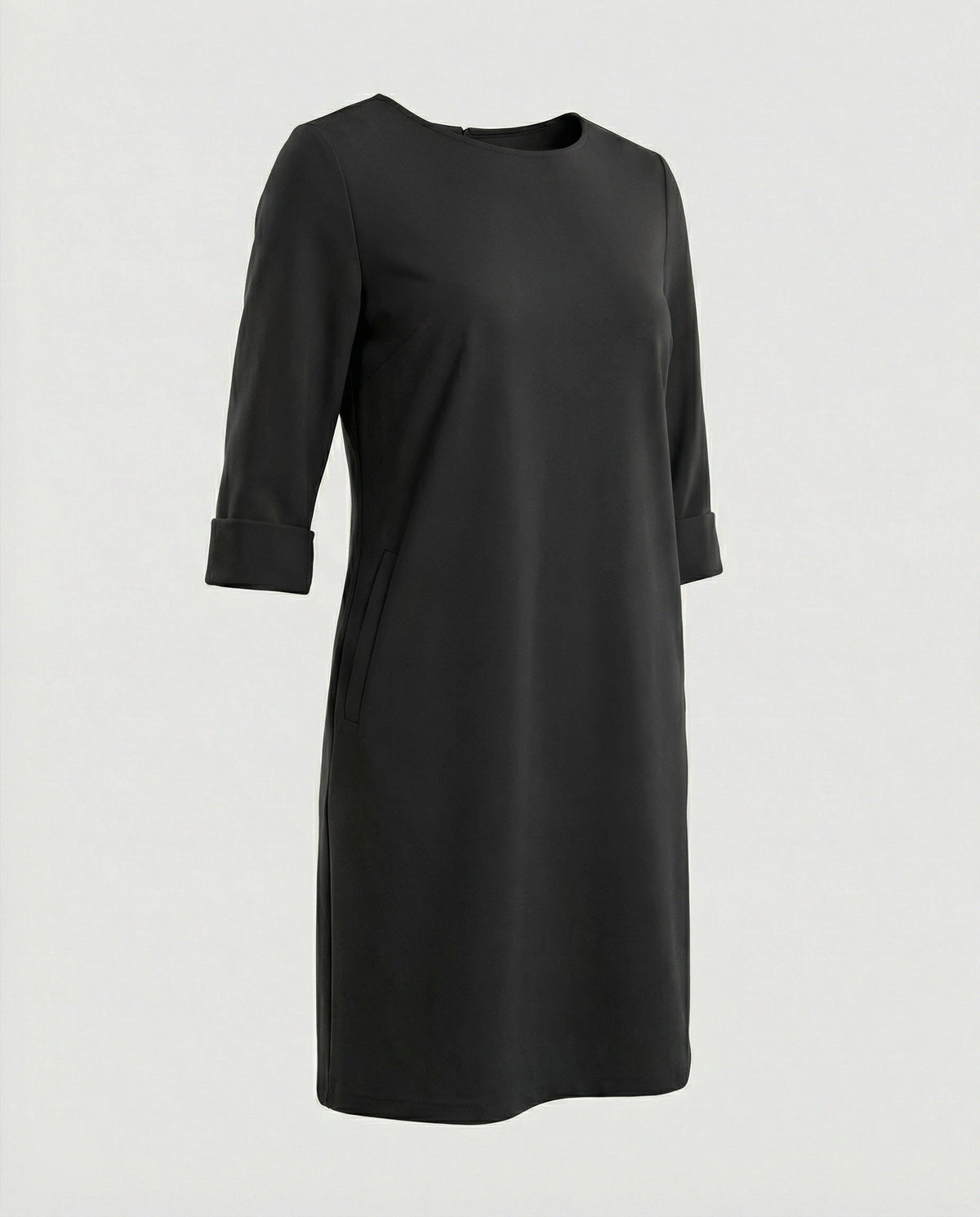 Robe Trapèze avec Manches Trois-Quarts pour Femme