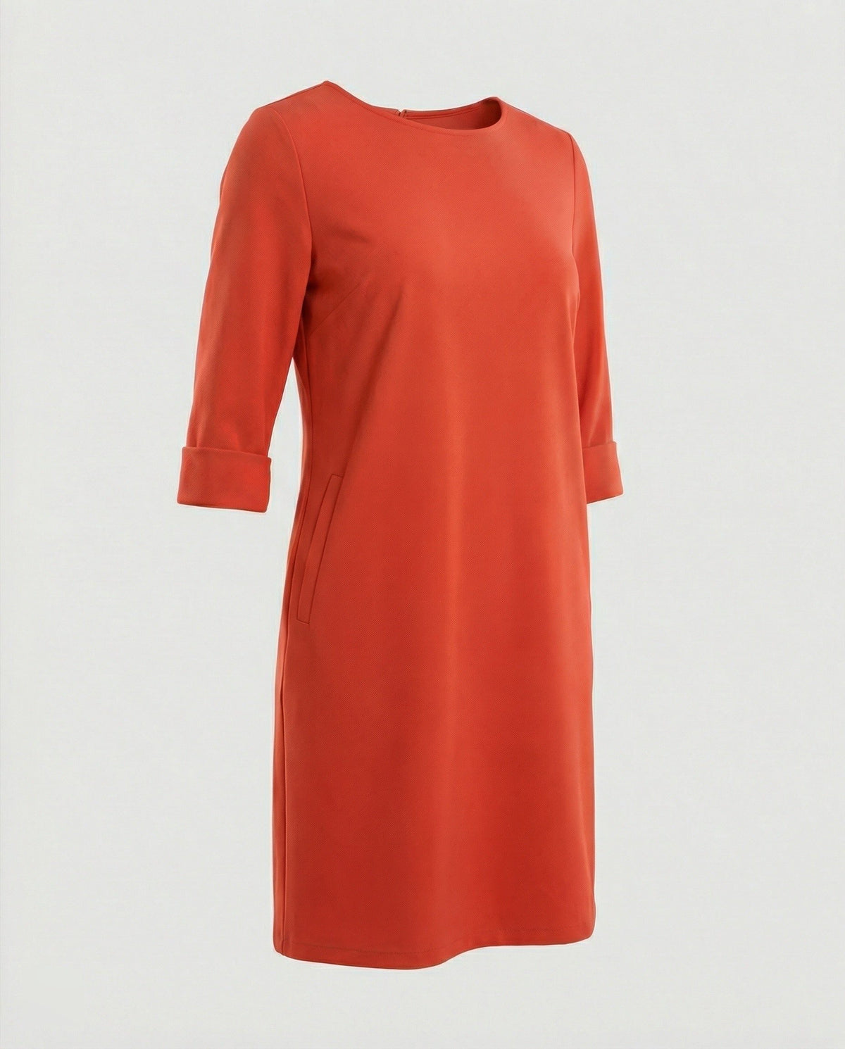 Robe Trapèze avec Manches Trois-Quarts pour Femme