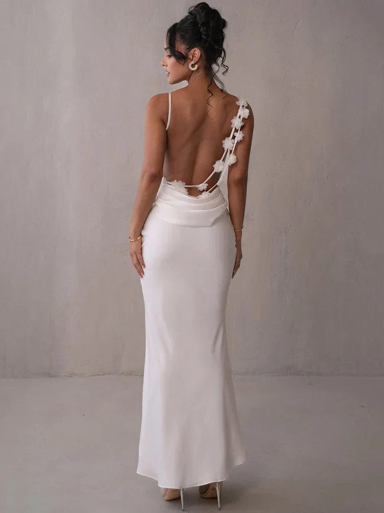 Robe Longue avec Col Bénitier pour Femme