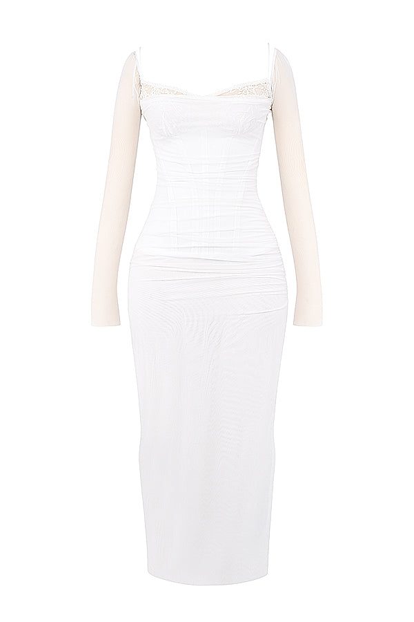 Robe Longue avec Manches Longues et Col V pour Femme - View 37