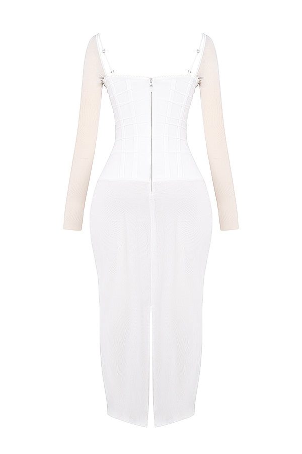 Robe Longue avec Manches Longues et Col V pour Femme - View 38