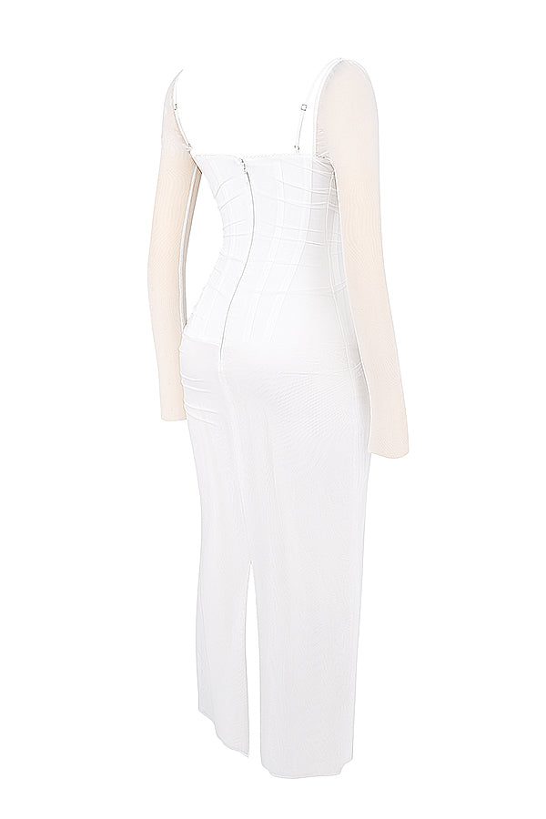 Robe Longue avec Manches Longues et Col V pour Femme - View 39