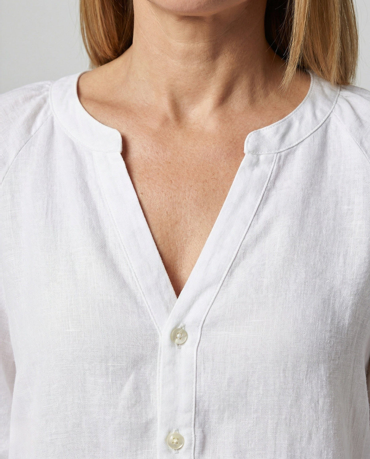Robe Longue Boutonnée à Col V pour Femme - View 3