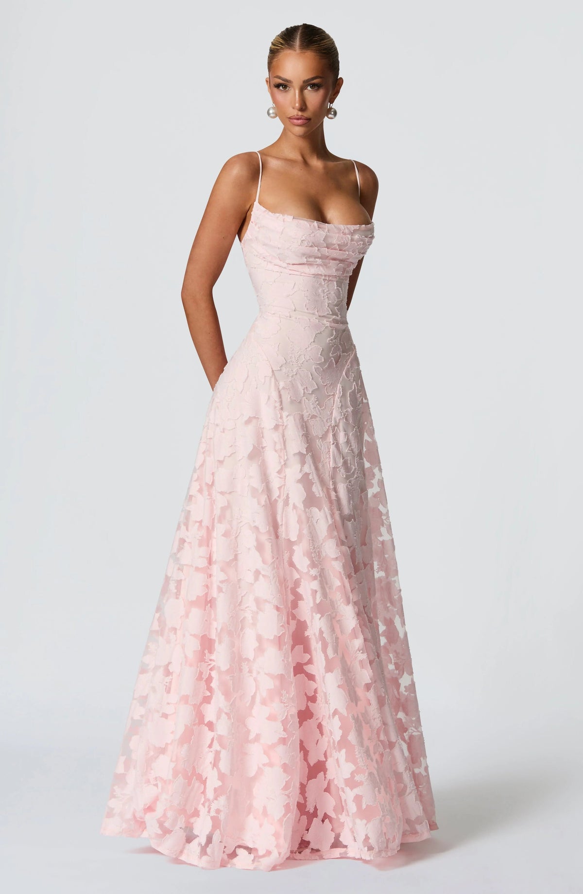 Robe Longue Fleurie avec Bretelles Fines pour Femme