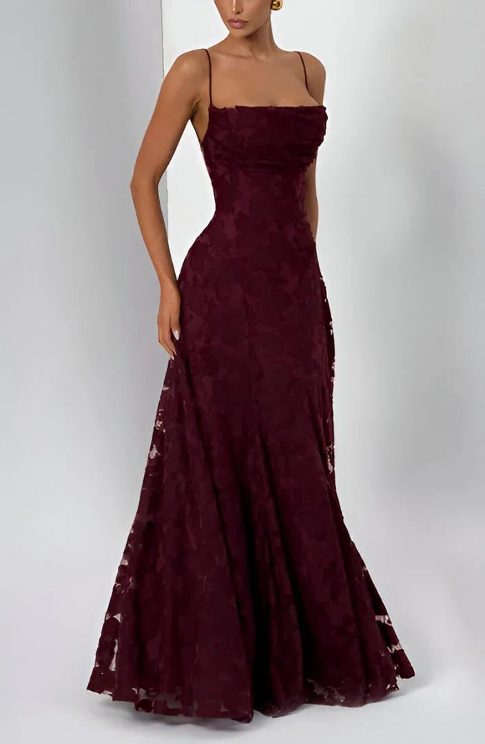 Robe Longue Fleurie avec Bretelles Fines pour Femme