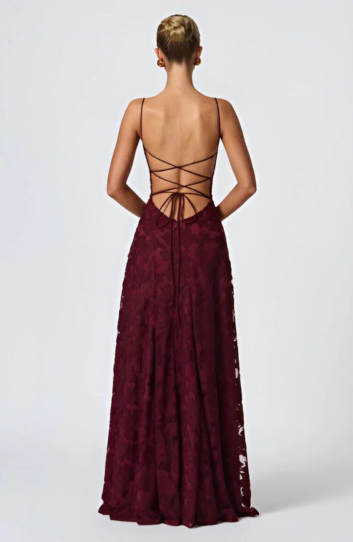 Robe Longue Fleurie avec Bretelles Fines pour Femme