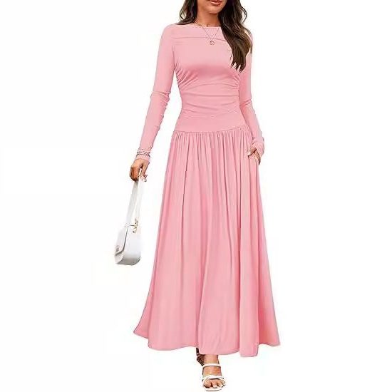 Robe Longue Manches Longues avec Poches pour Femme - View 8