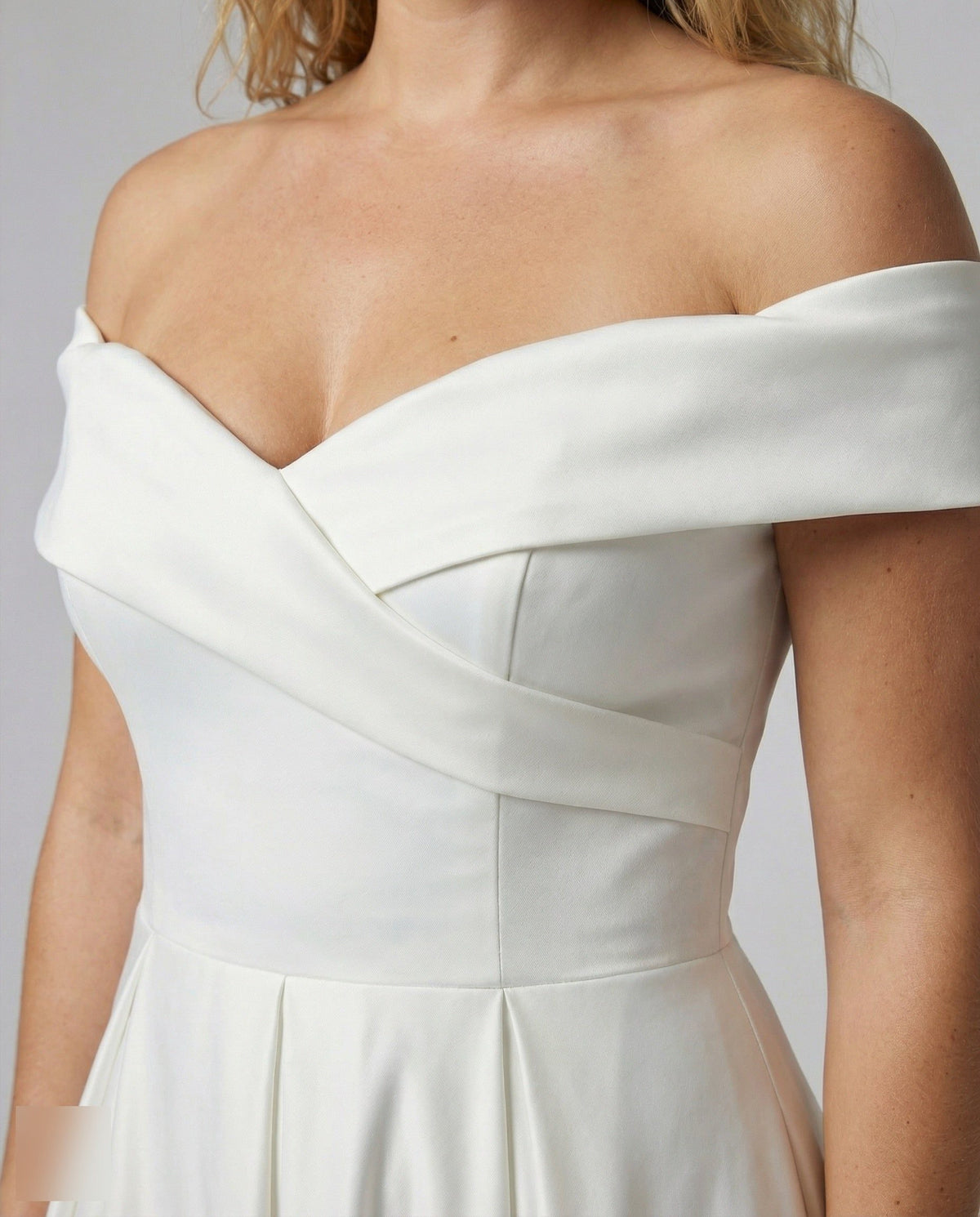 Robe Longue Épaules Dénudées avec Fente pour Femme - View 3