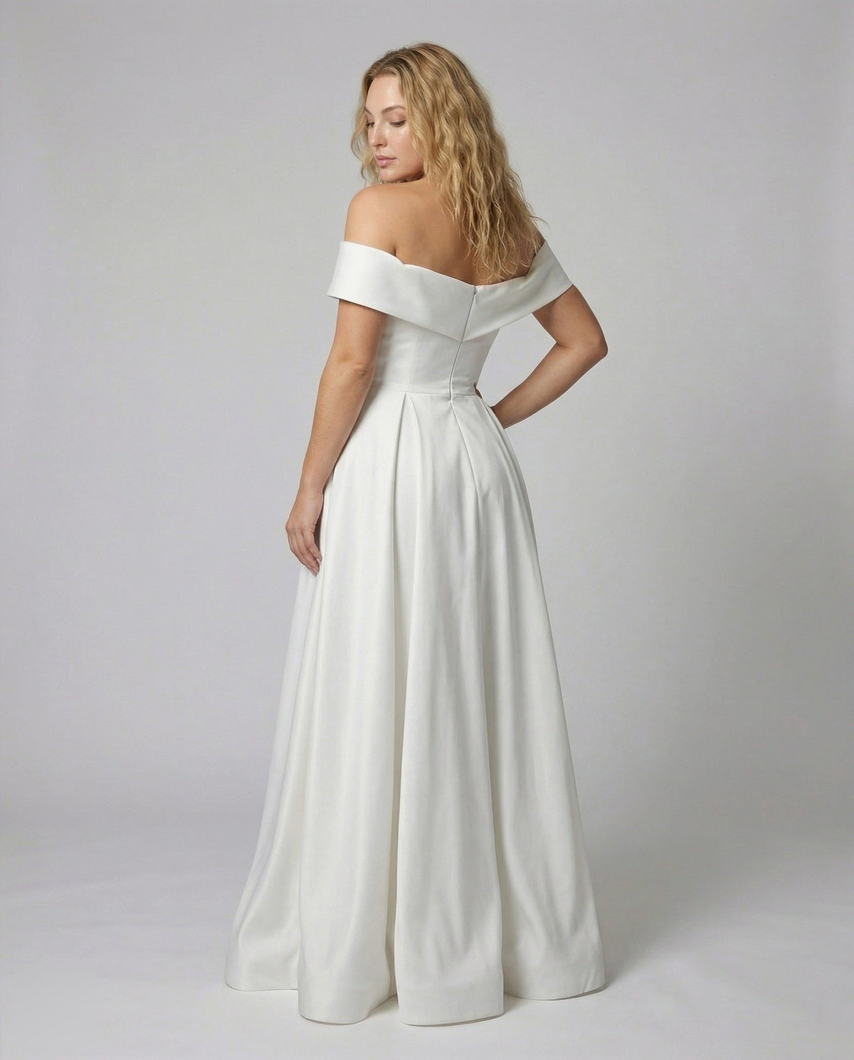 Robe Longue Épaules Dénudées avec Fente pour Femme - View 4