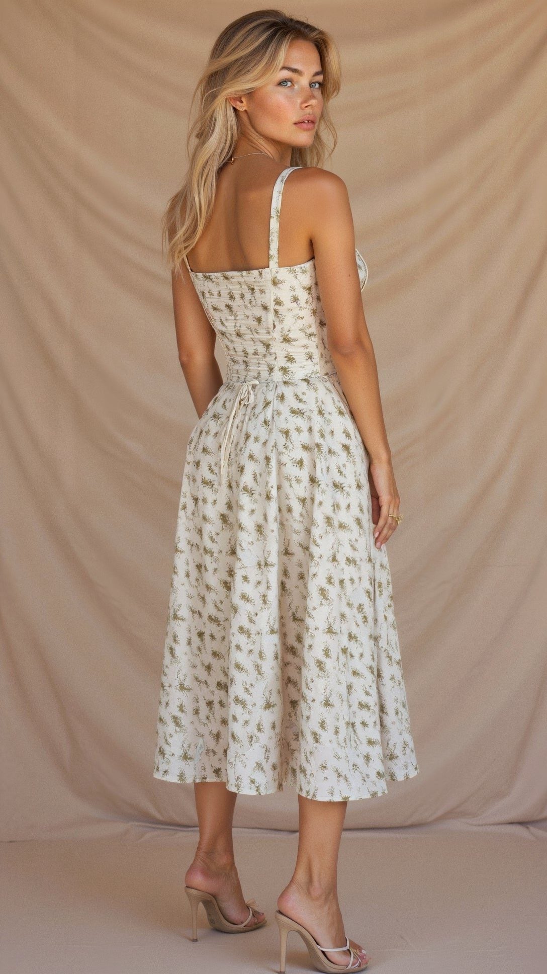 Robe Mi-Longue avec Fente pour Femme - View 3