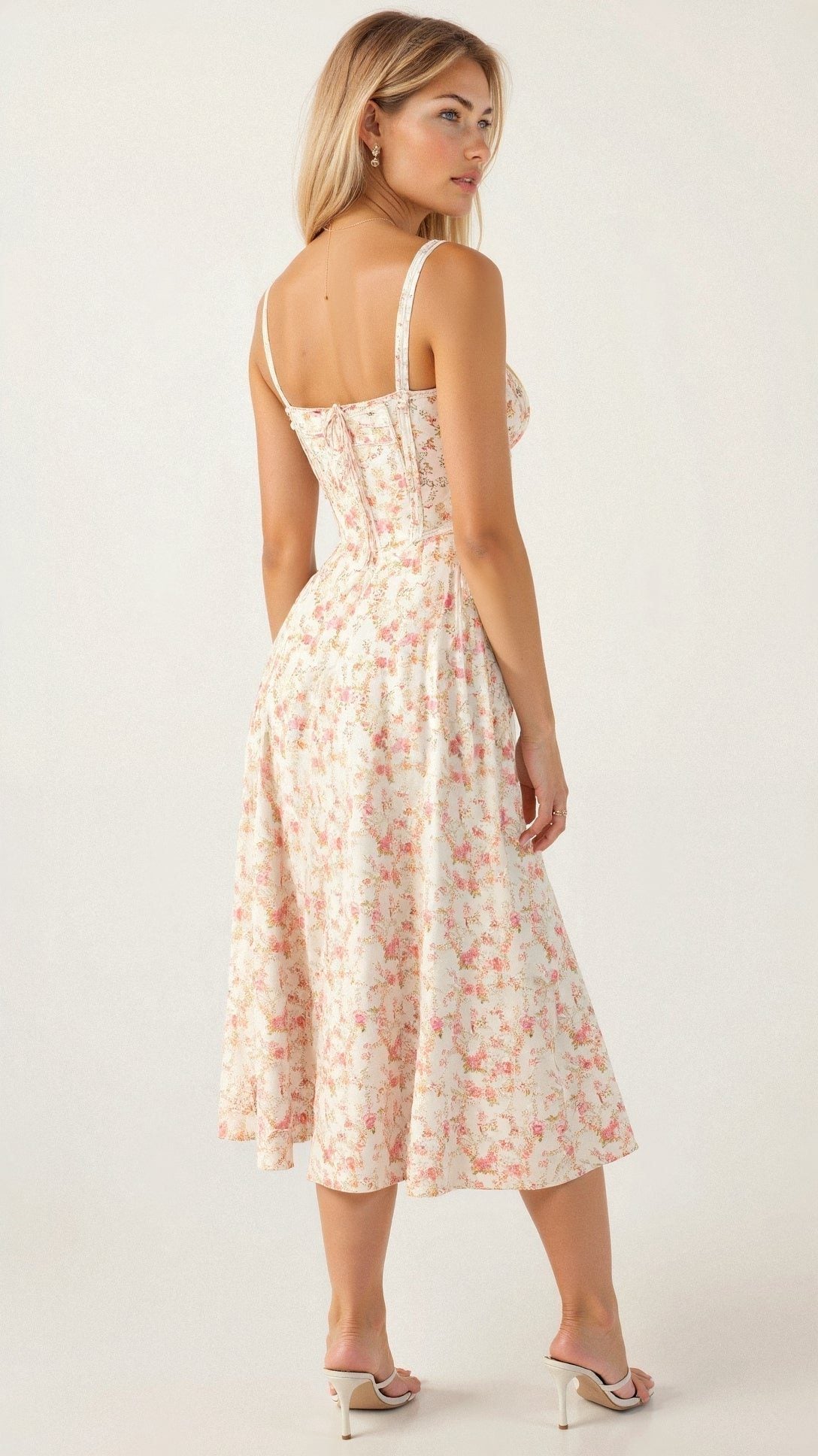 Robe Mi-Longue avec Fente pour Femme - View 5