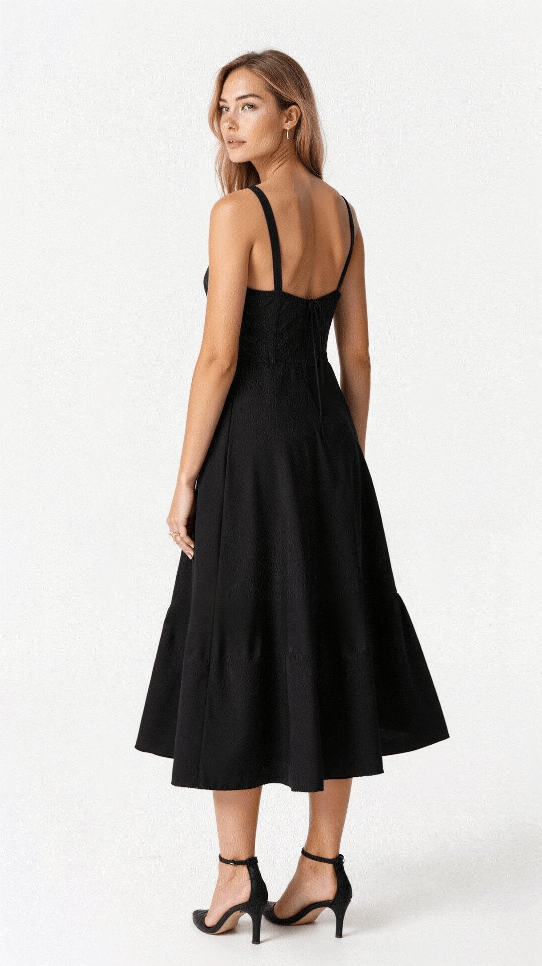 Robe Mi-Longue avec Fente pour Femme - View 6