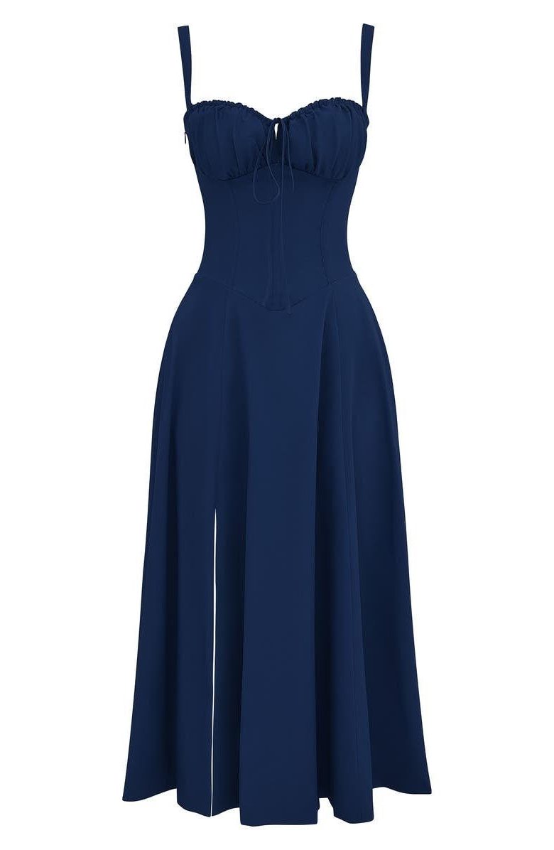 Robe Mi-Longue avec Fente pour Femme - View 10