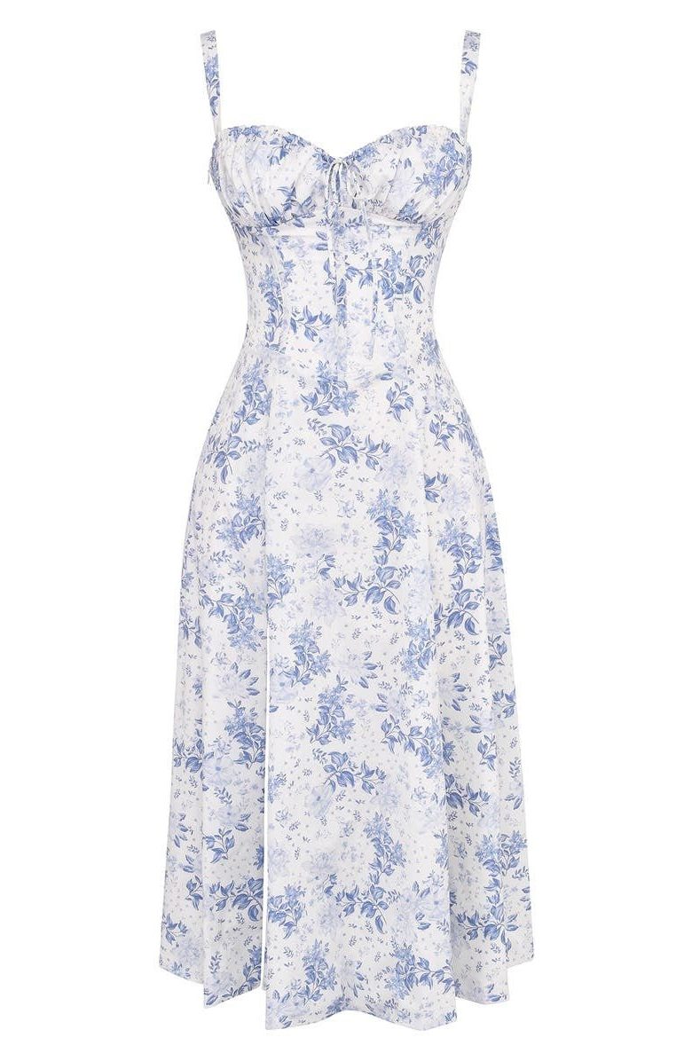 Robe Mi-Longue avec Fente pour Femme - View 11