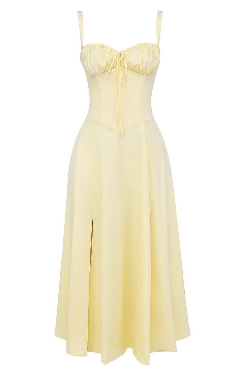 Robe Mi-Longue avec Fente pour Femme - View 12