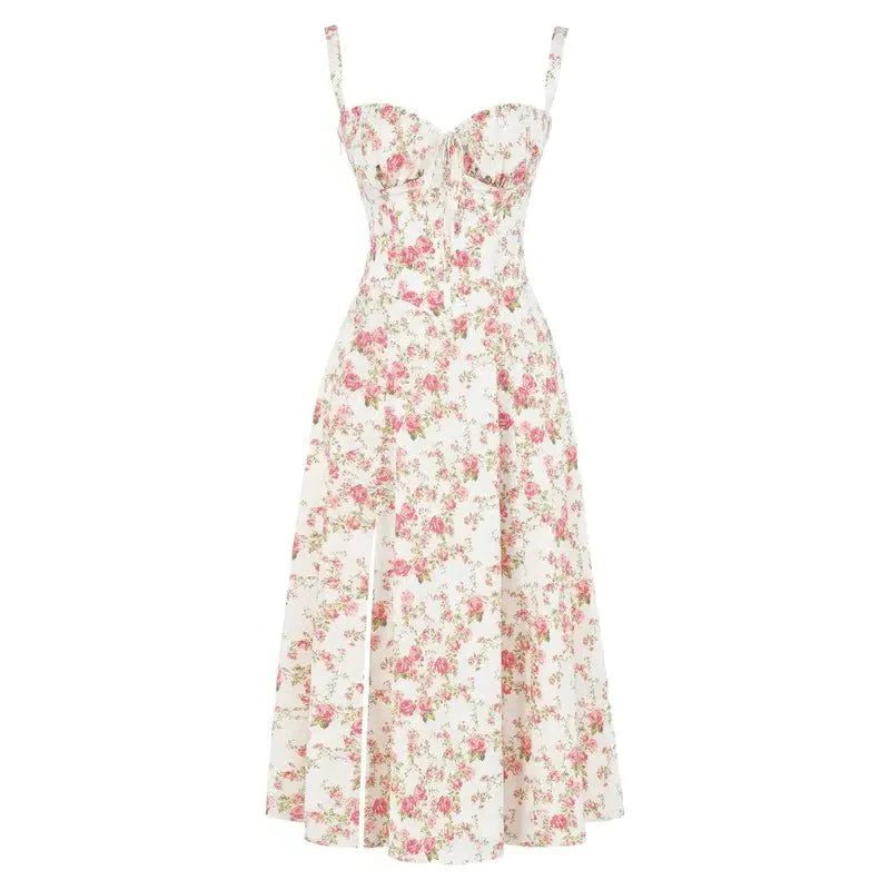 Robe Mi-Longue avec Fente pour Femme - View 14