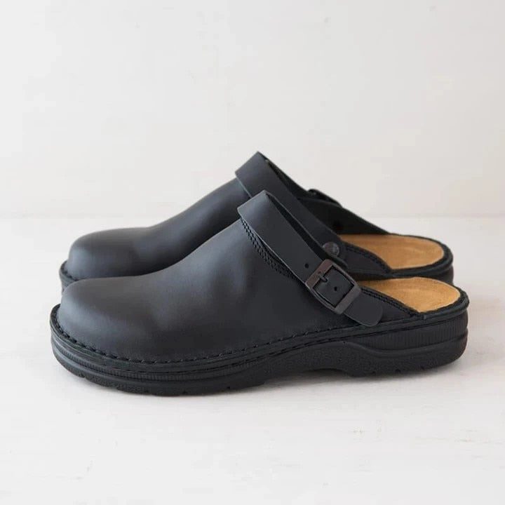 Sabot à Boucle avec Semelle Plateforme pour Femme - Noir