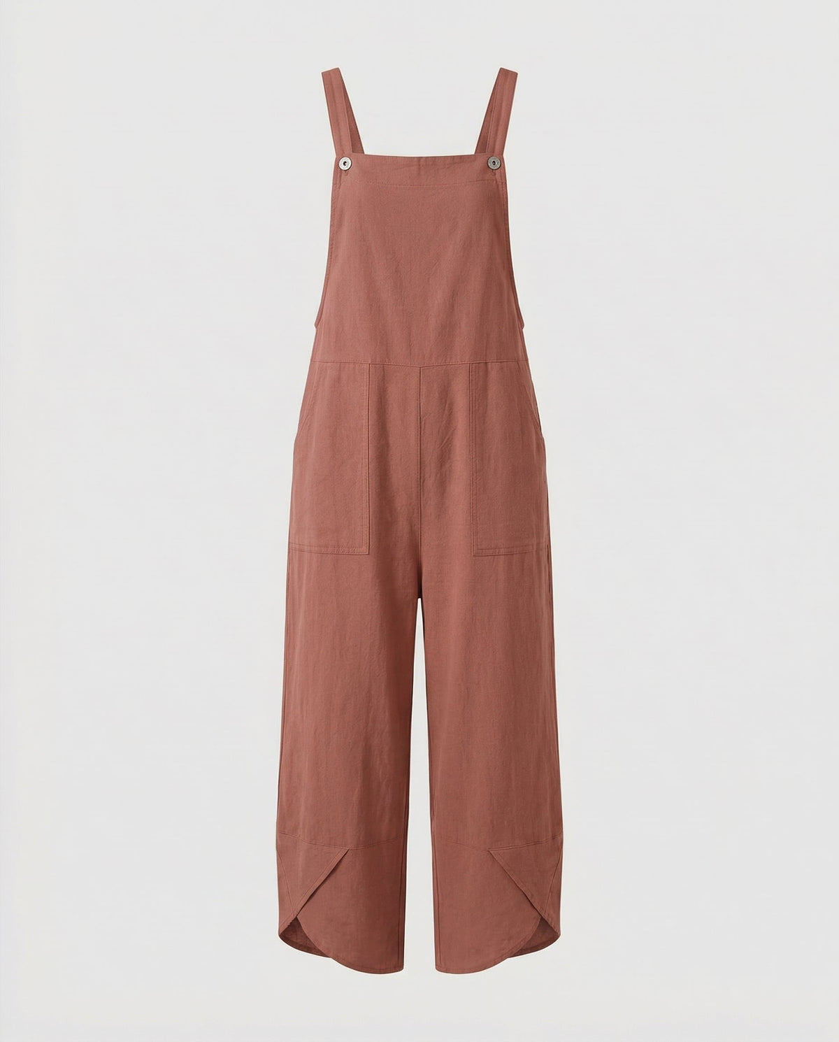 Salopette Large en Lin pour Femme - Orange