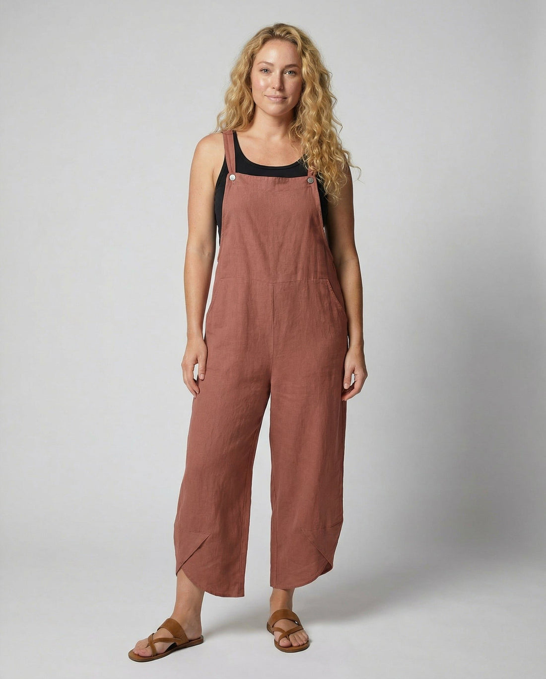 Salopette Large en Lin pour Femme