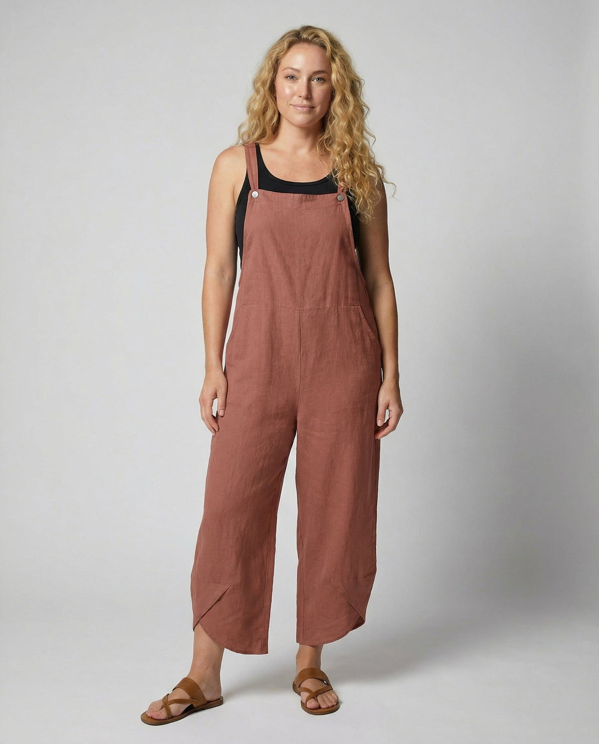 Salopette Large en Lin pour Femme