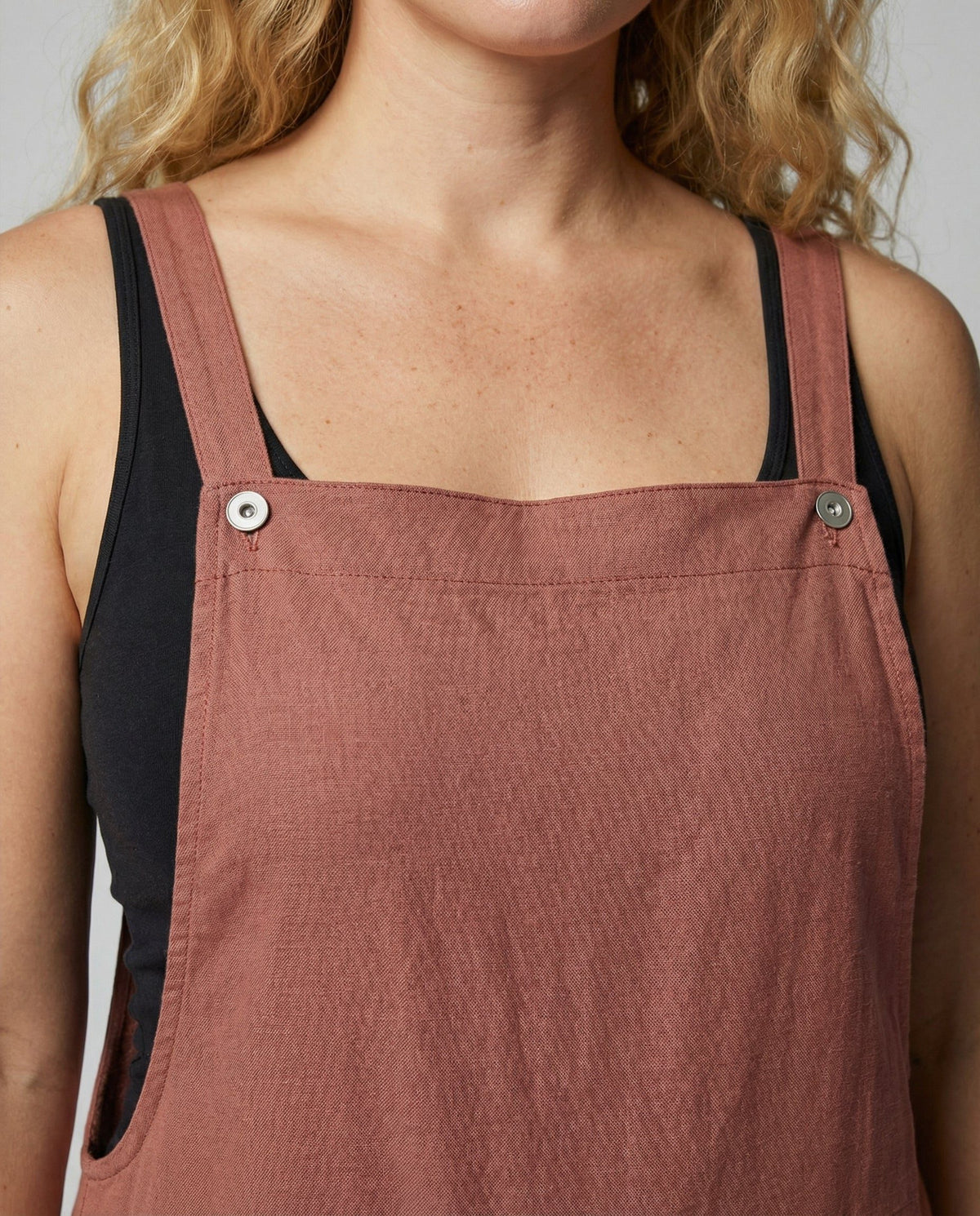 Salopette Large en Lin pour Femme - View 4
