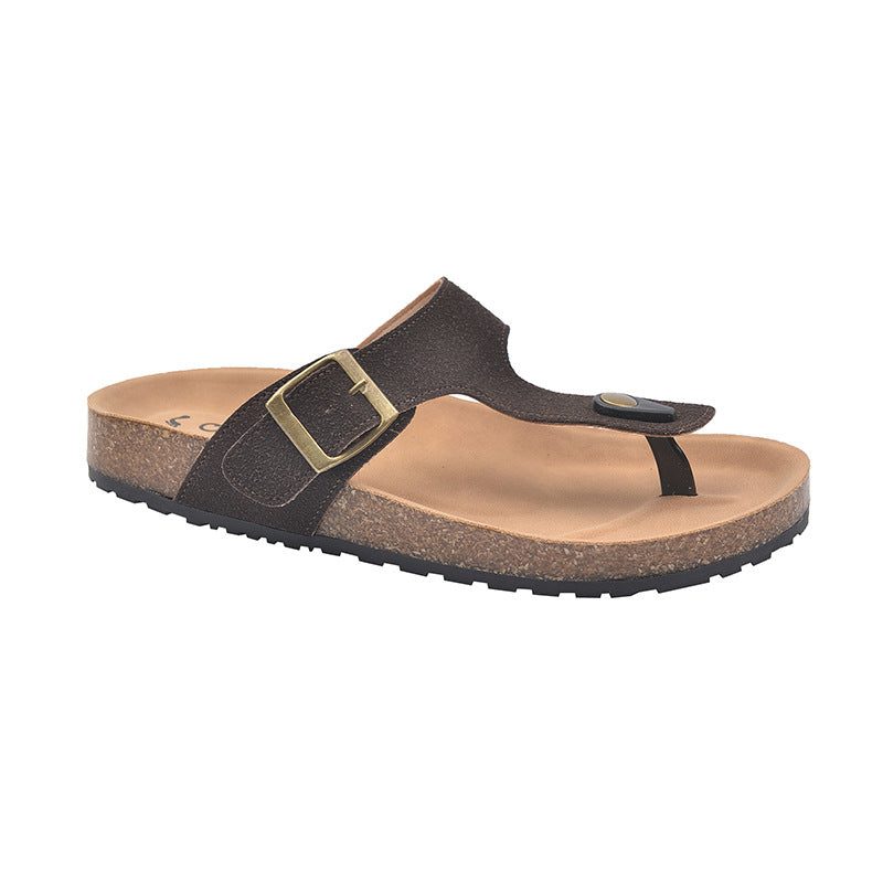 Sandales à Bout Ouvert avec Talon Bloc pour Femme - Café