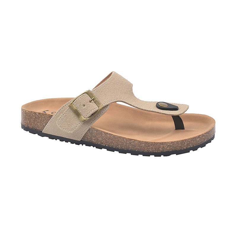 Sandales à Bout Ouvert avec Talon Bloc pour Femme - Beige