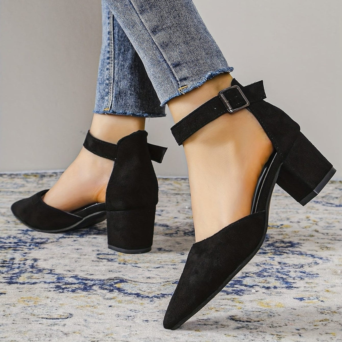 Sandales à Lacets avec Talon Bloc Ajourées pour Femme - View 12