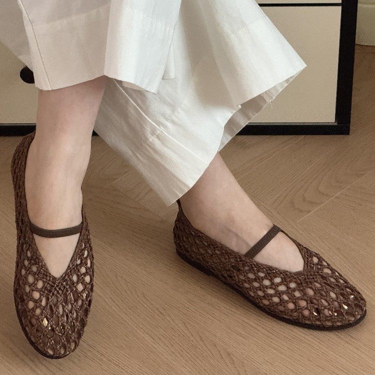 Sandales Tissées à Talon Bloc pour Femme - View 4